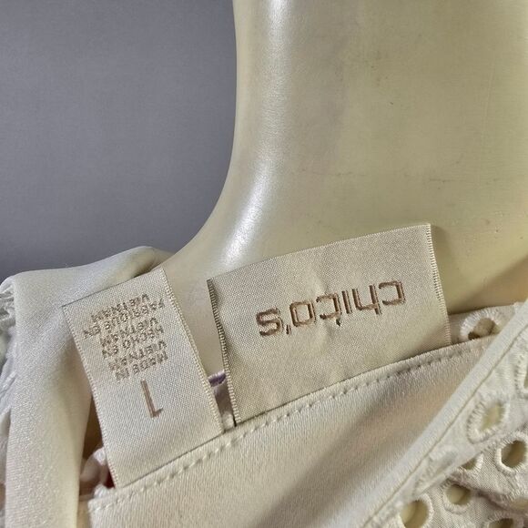 Chico's Cream Textured Blazer R7 - Picture 5 of 5